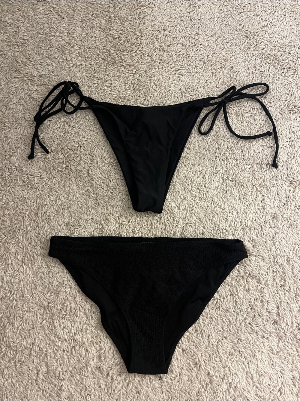 H&M Black Tie-Side Bikini Two-Piece bottom set